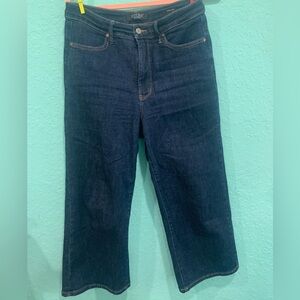 Judy Blue Dark Blue Women Jeans 11/30 wide leg crop denim summer resort